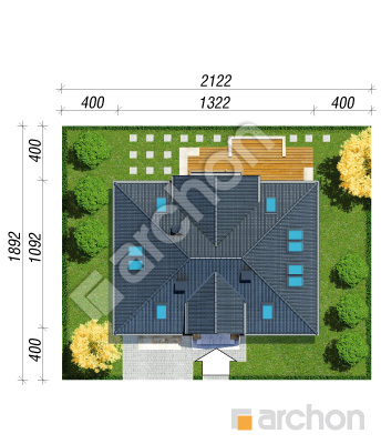 Проект дома ARCHON+ Дом в калатеях 6 (Т) Ситуація