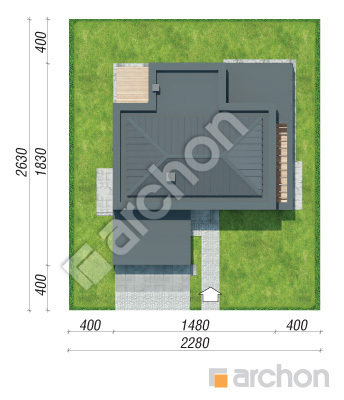 Проєкт будинку ARCHON+ Вілла Луна 2 (Г2Е) Ситуація
