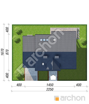 Проєкт будинку ARCHON+ Будинок в хлорофітумі 5 (Г) Ситуація