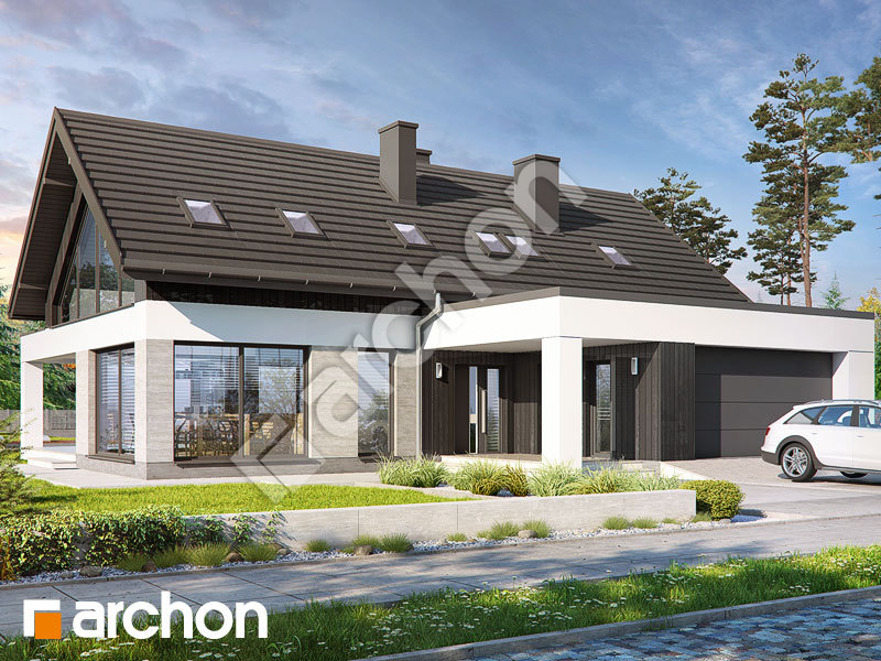 Проект будинку ARCHON+ Будинок в дабеціях 2 (Г2) Вид 1