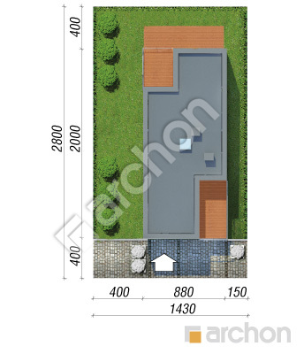 Проєкт будинку ARCHON+ Будинок в топінамбурах (Г2А) Ситуація