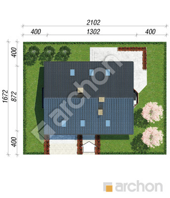Проект дома ARCHON+ Дом в скальниках 3 вер.2 Ситуація