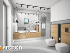 Проект будинку ARCHON+ Будинок в аморфах 2 (Г2) візуалізація ванни (візуалізація 3 від 2)