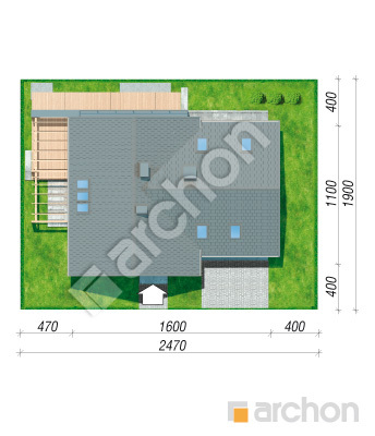 Проект дома ARCHON+ Дом в аморфах 2 (Г2) Ситуація