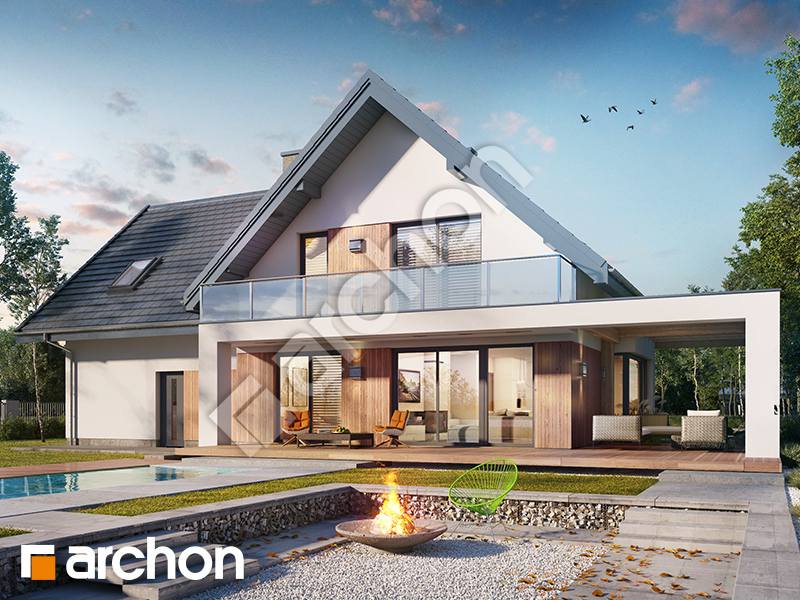 Проект будинку ARCHON+ Будинок в аморфах 2 (Г2) Вид 1