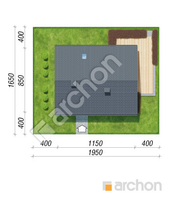 Проект дома ARCHON+ Дом в малиновках 30 Ситуація