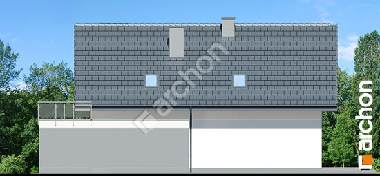 Боковой фасад Дом в купене 2 (Г2)