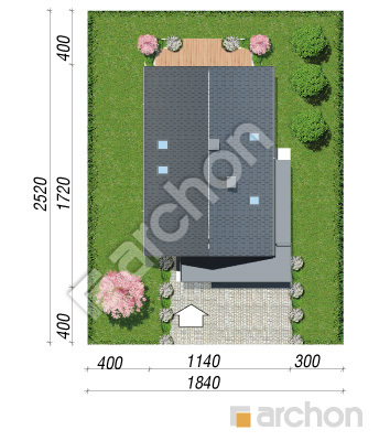 Проект дома ARCHON+ Дом в купене 2 (Г2) Ситуація