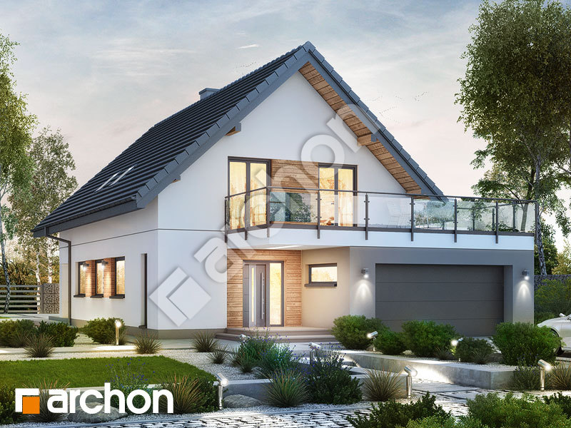 Проект дома ARCHON+ Дом в купене 2 (Г2) Вид 1