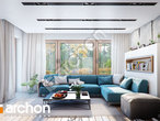Проект дома ARCHON+ Дом в купене 2 (Г2) дневная зона (визуализация 1 вид 4)