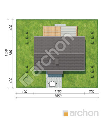 Проект дома ARCHON+ Дом в коручках 6 Ситуація