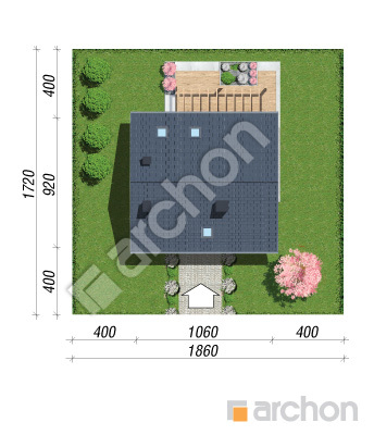 Проект дома ARCHON+ Дом в аммобиуме 2 Ситуація