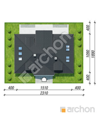 Проект дома ARCHON+ Дом в астрах вер.2 Ситуація
