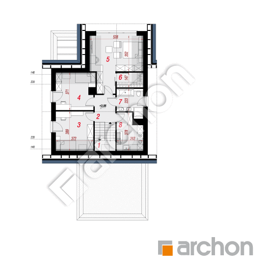Проект будинку ARCHON+ Будинок в ковилах 2 (Г2) План мансандри