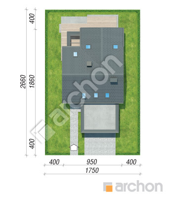 Проєкт будинку ARCHON+ Будинок в ковилах 2 (Г2) Ситуація