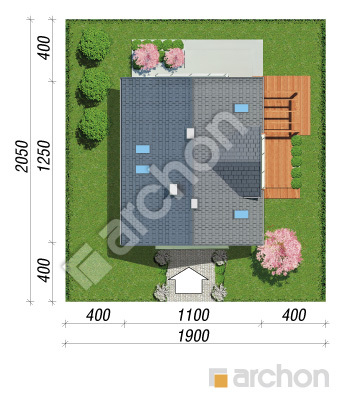 Проєкт будинку ARCHON+ Будинок у гортензіях 2  Ситуація