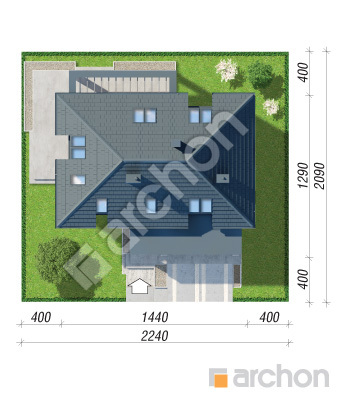 Проект дома ARCHON+ Дом в дабециях 5 (Г2) Ситуація
