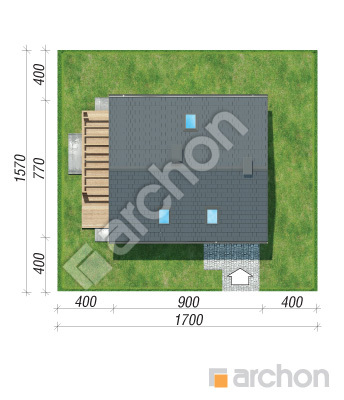 Проект дома ARCHON+ Дом в мотыльках 2 Ситуація