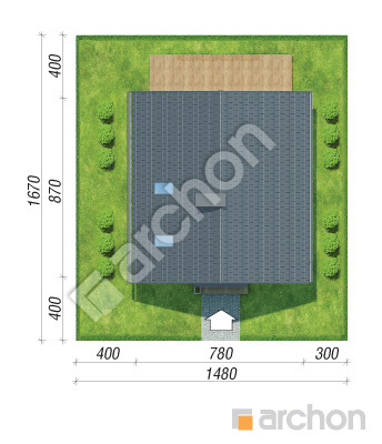 Проєкт будинку ARCHON+ Будинок на пагорбі 2 (Н) Ситуація