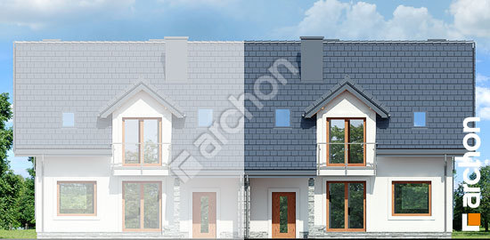 Дворовой фасад Дом в цикламенах 3 (Б) вер. 3