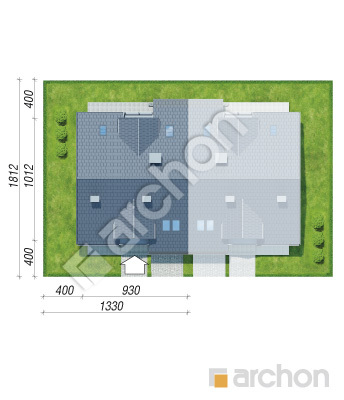 Проєкт будинку ARCHON+ Будинок в цикламенах 3 (Б) вер. 3 Ситуація