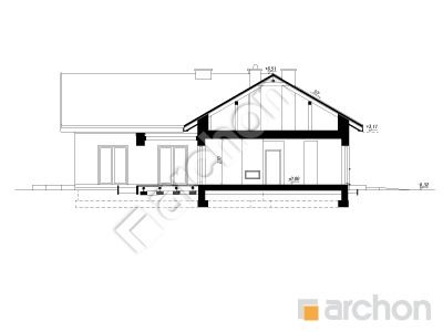 Проєкт будинку ARCHON+ Будинок в ітеях 2 (Г2) Розріз будинку
