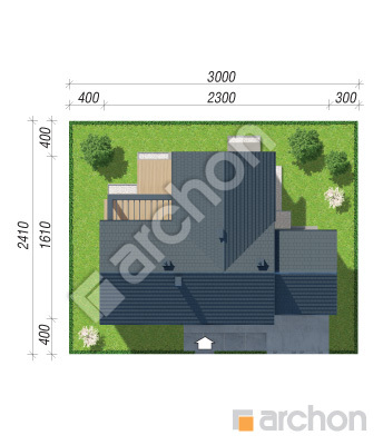 Проект дома ARCHON+ Дом в итеях 2 (Г2) Ситуація