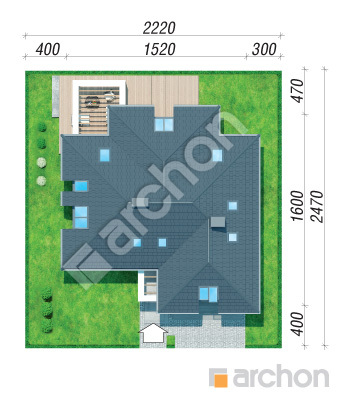 Проєкт будинку ARCHON+ Будинок в мачейках (Г2) Ситуація