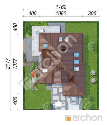 Проект дома ARCHON+ Дом в рукколе (H) вер.2 Ситуація
