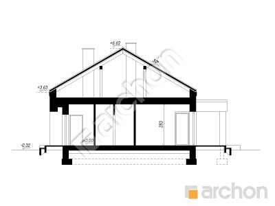 Проект дома ARCHON+ Дом в ромашках 3 Розріз будинку