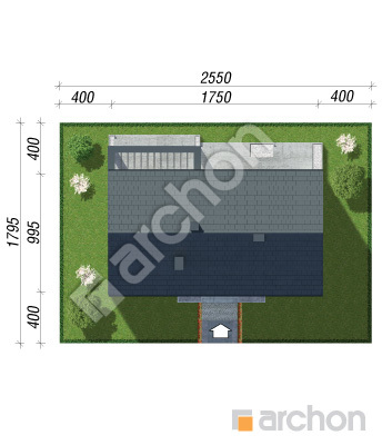 Проєкт будинку ARCHON+ Будинок в ромашках 3 Ситуація