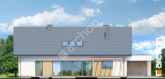 Боковой фасад Дом в бетулиях