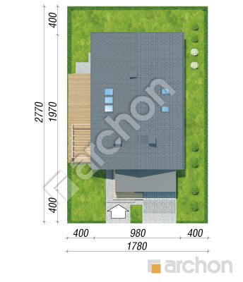 Проєкт будинку ARCHON+ Будинок в бетуліях Ситуація