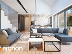 Проект будинку ARCHON+ Будинок в бетуліях денна зона (візуалізація 1 від 3)