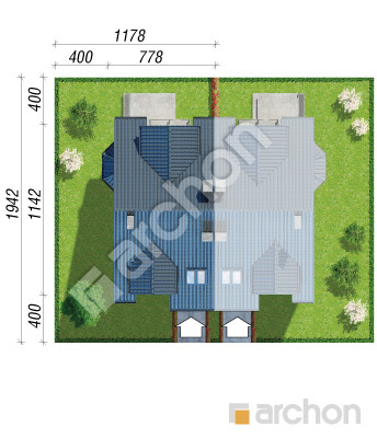 Проект дома ARCHON+ Дом в дельфиниуме 5 (Б) Ситуація