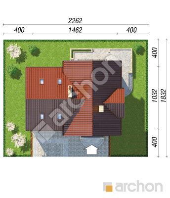 Проєкт будинку ARCHON+ Будинок в абрикосах (Г2) вер.2 Ситуація