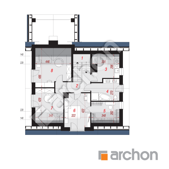 Проект будинку ARCHON+ Будинок в ветіверії 2 План мансандри