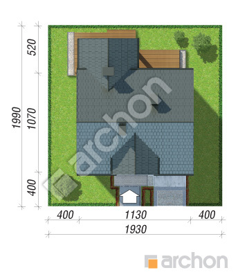 Проєкт будинку ARCHON+ Будинок в ветіверії 2 Ситуація