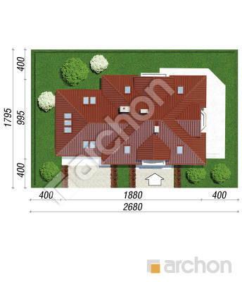 Проєкт будинку ARCHON+ Будинок в матіоллах (Г2) вер. 2 Ситуація