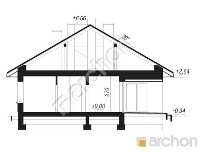Проект дома ARCHON+ Дом в андромедах 2 (Г2А) Розріз будинку