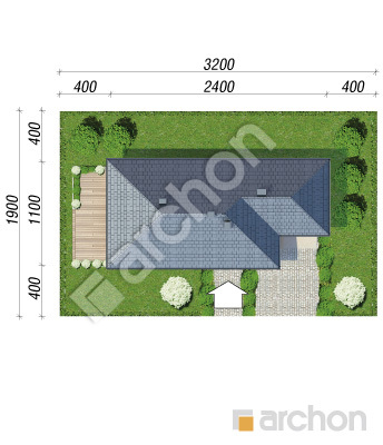 Проект дома ARCHON+ Дом в андромедах 2 (Г2А) Ситуація