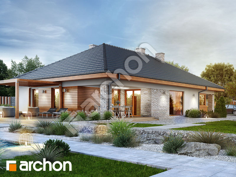 Проект дома ARCHON+ Дом в андромедах 2 (Г2А) Вид 1
