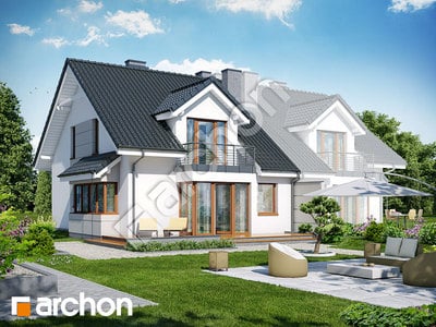 Проект будинку ARCHON+ Будинок в клематисах 7 (Б) вер.3 Вид 2