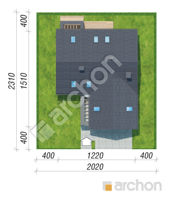 Проєкт будинку ARCHON+ Будинок в яскерах 2 (Г2) Ситуація