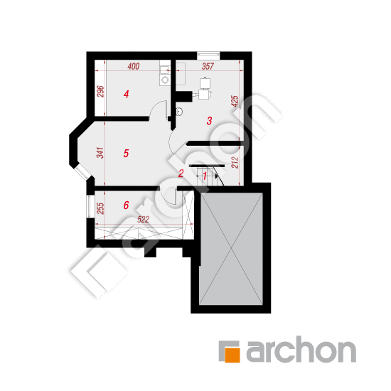 Проект будинку ARCHON+ Будинок в руколі (П) вер.2 План підвалу