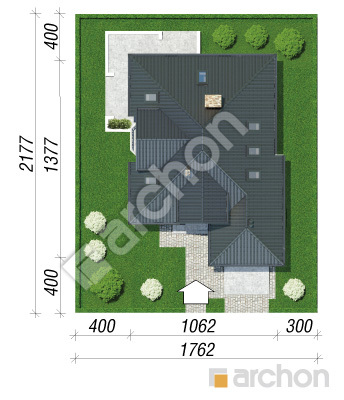 Проект дома ARCHON+ Дом в рукколе (П) вер.2 Ситуація