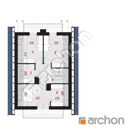 Проект будинку ARCHON+ Будинок в сон-траві 3 План мансандри