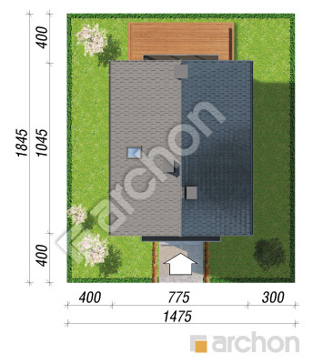 Проект дома ARCHON+ Дом в сон-траве 3  Ситуація