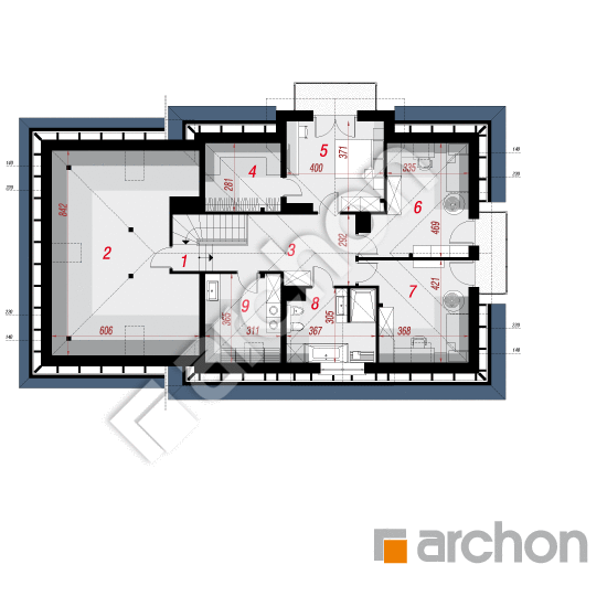 Проект будинку ARCHON+ Будинок в каннах 5 (Г2) План мансандри