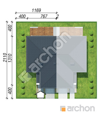 Проєкт будинку ARCHON+ Вілла Юлія 3 (Б) вер.2 Ситуація